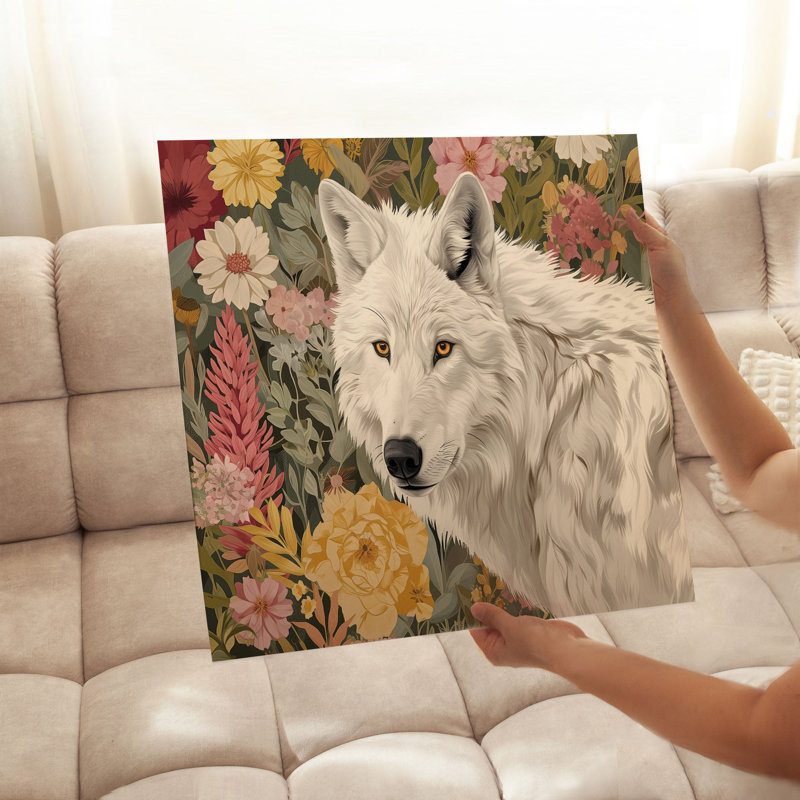 Animaux, reproduction d'art sans cadre William Morris Wolf, H 20 po x l 20 po