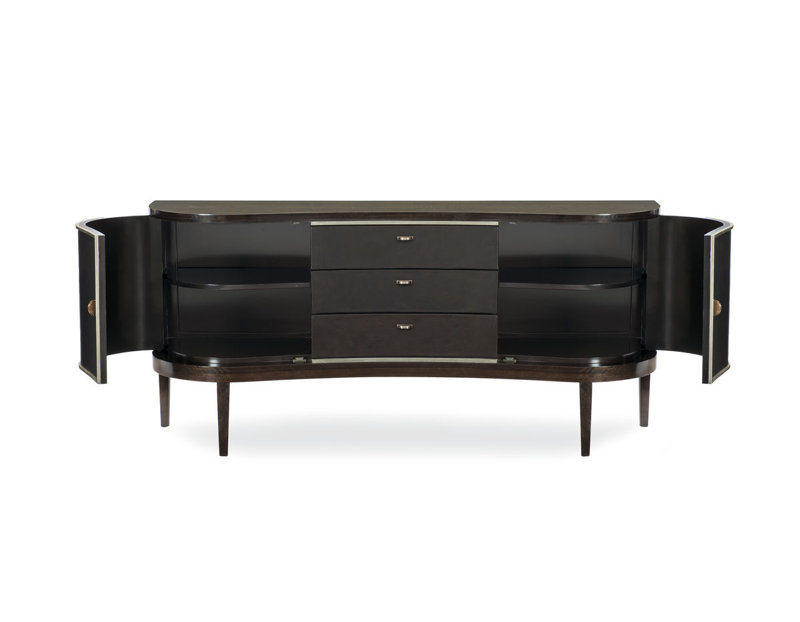Modern Streamline 72'' W Solid Wood Sideboard