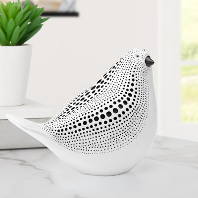Morghan Dotted Tabletop Standing Bird Statue