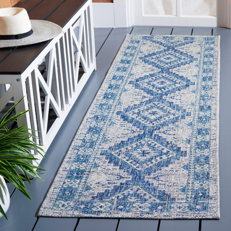 Amarien Performance Oriental Indoor/Outdoor Area Rug, Runner 2'3" x 8'