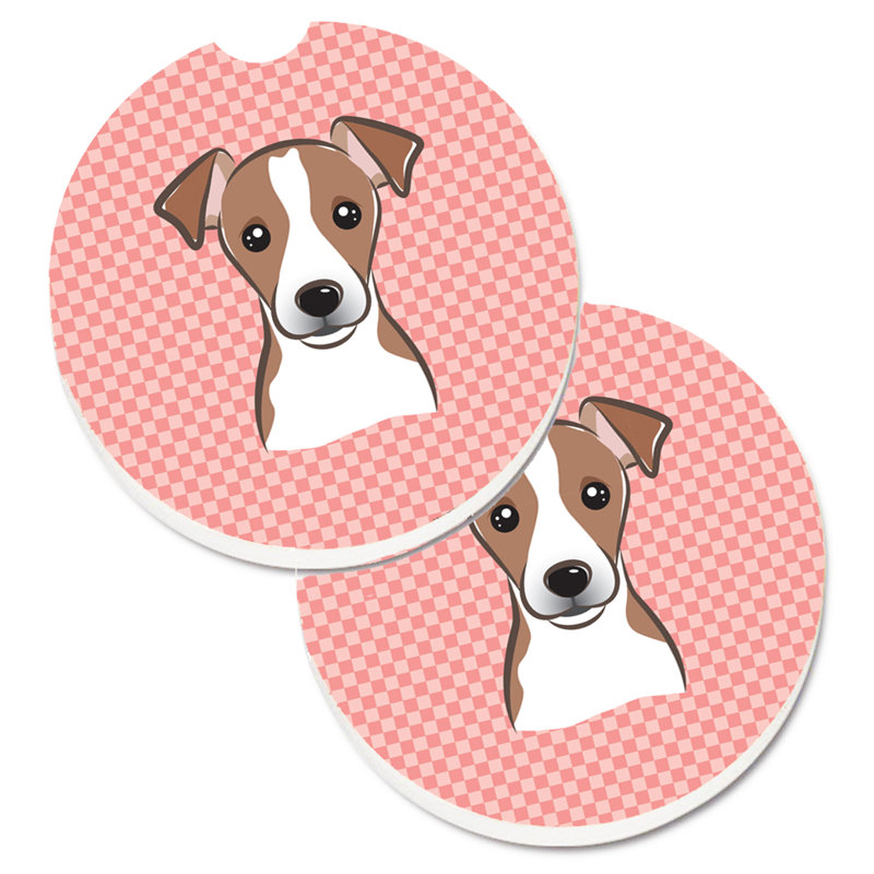 Sous-verre Retriever, Rose, Jack Russell terrier brun