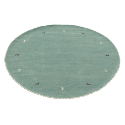 Kashkuli Gabbeh Blue Rug 4'10" x 4'10"