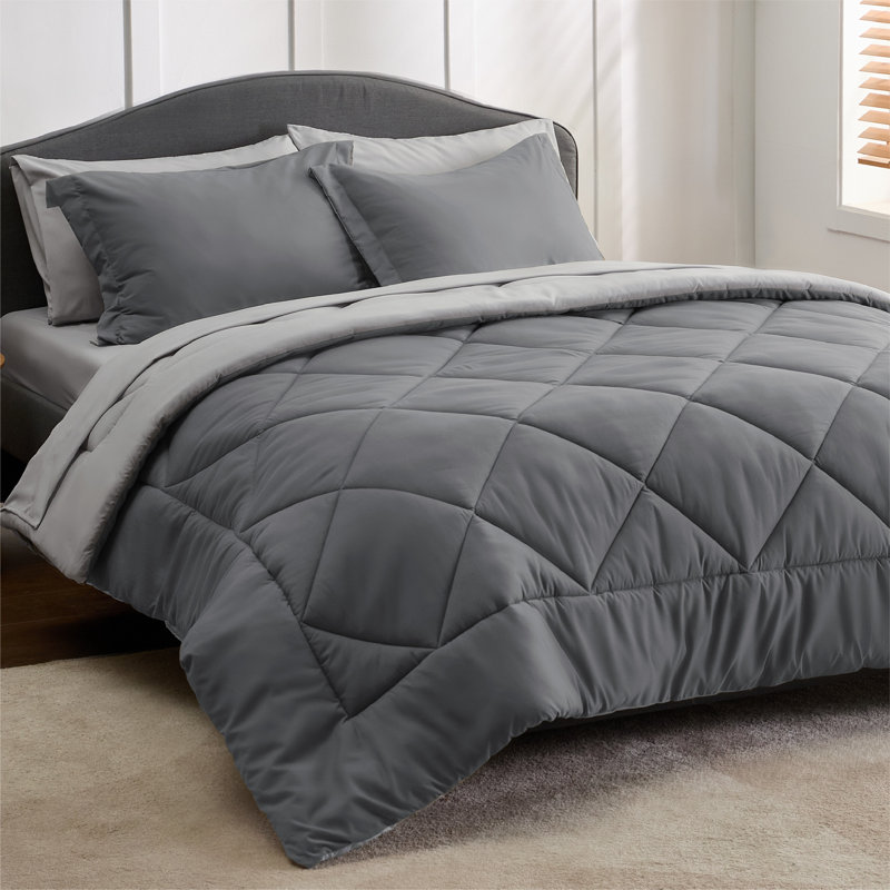 Best Seller Bedsure Comforter Set Reversible Bedding for All Seasons-89GSM, Twin Comforter + 2 Additional Pieces