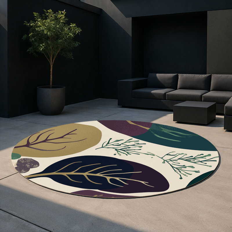 Dreamcatcher Boughs Indoor And Outdoor Area Rug, Round 5'