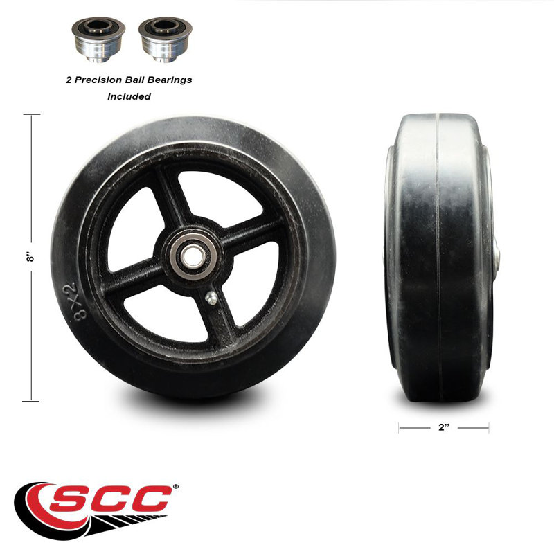 Rubber on Cast Iron Wheel