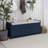 Storage Bench With 3 Shutter-Shaped Doors, Shoe Bench With Removable Cushion And Hidden Storage Space (Antique Navy)-52919928