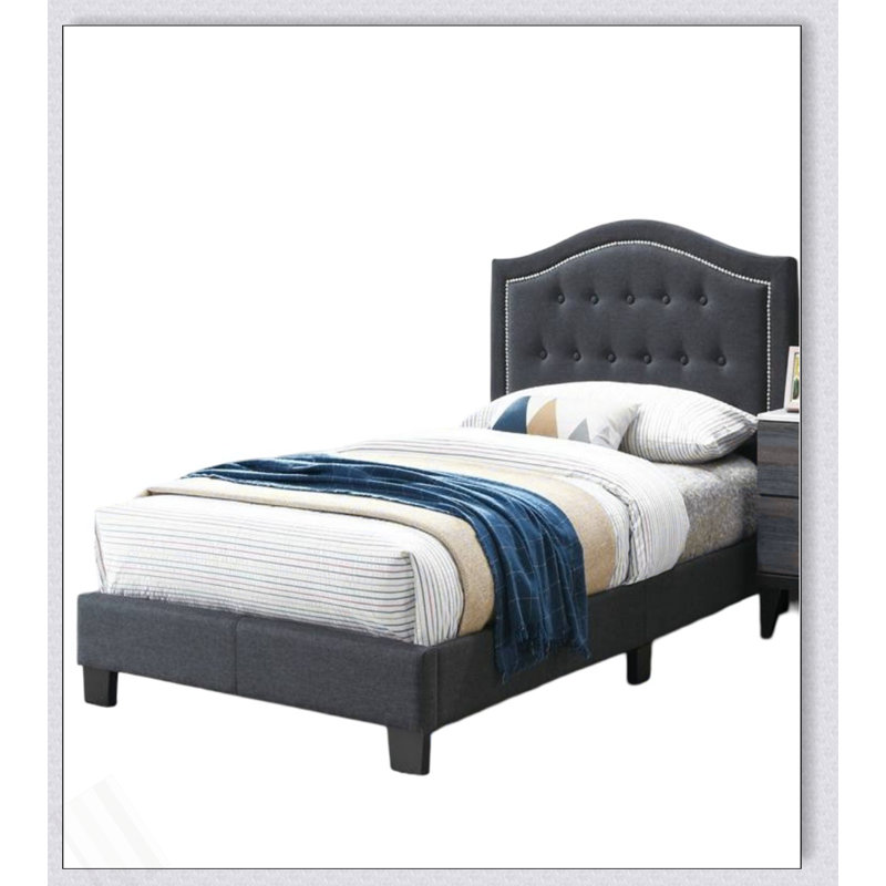 Mobilier de chambre à coucher 1pc, Grand lit, Gris