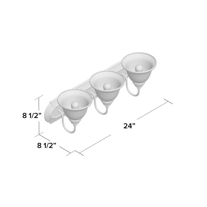 Belmont 3 - Light Dimmable Vanity Light, Bronze/Chrome