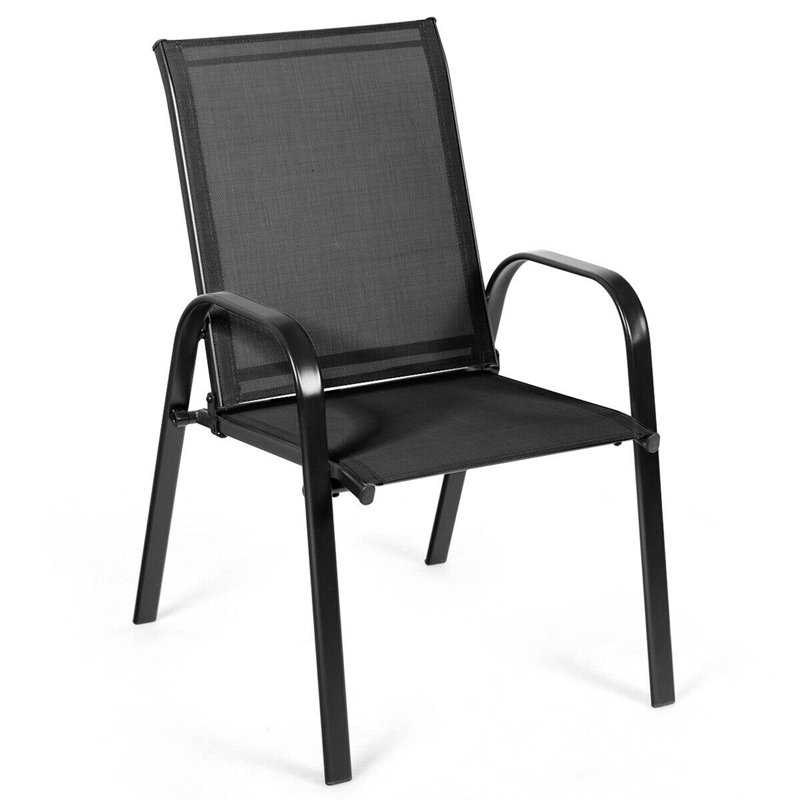 Ensemble de 2 chaises de patio Red Barrel Studio® avec jardin en acier