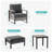 5 Piece PE Rattan Conversation Set with Side Table-108198358