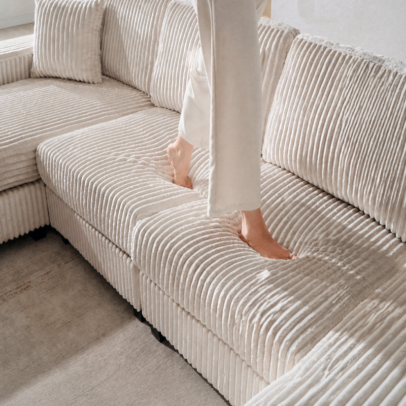 " Corduroy Sofa, Loveseat, Beige