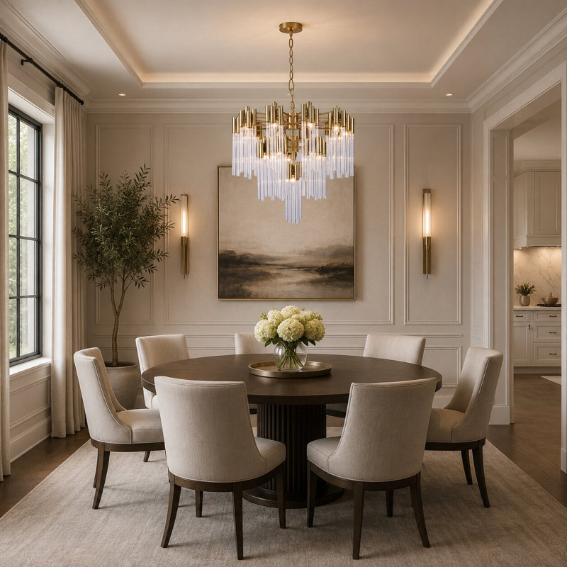 Kelsch 16 - Light Tiered Chandelier with Glass Accents, Gold