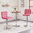 Swivel Upholstered Adjustable Bar Stool with Large Pedestal Base-81309418