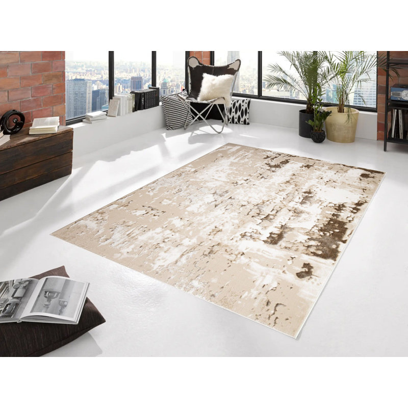 Raith Abstract Area Rug, Rectangle 60 x 110cm