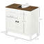 Pedestal Sink Storage Cabinet, Under Sink Cabinet, Bathroom Vanity Cabinet With U-Shape And Adjustable Internal Shelf, White-125034019
