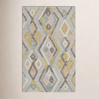 Chopin Gray Hand-Tufted Wool Shag Rug