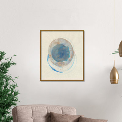 «Mavi Daire IV» par Danielle Davis - peinture sur toile à cadre flottant