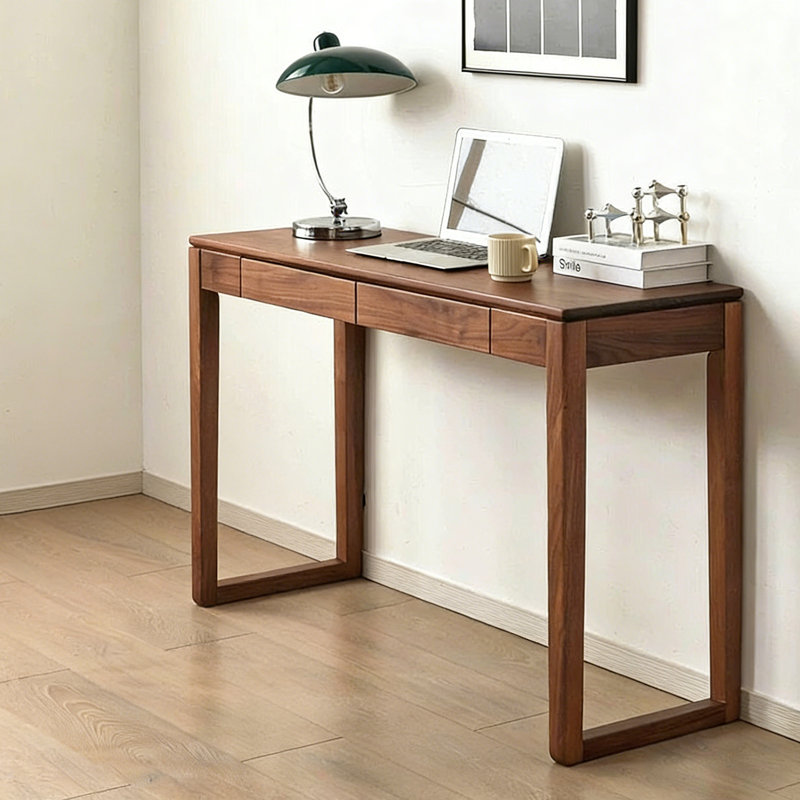 Console brune de style chinois simple, H 29,5 po x l 47,2 po x P 15,7 po