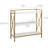 Leick Home Claudette Mixed Metal And Wood Bookshelf - Compact Storage Solution With Adjustable Shelf And Elegant Design