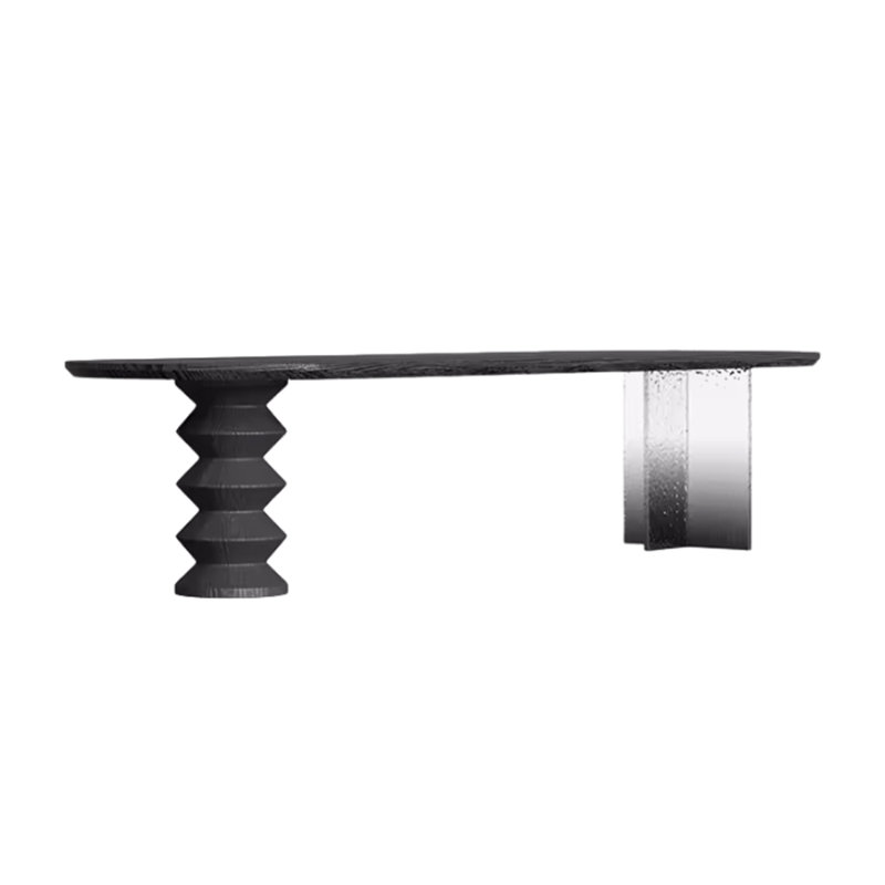 Oval Dining Table, 35.43" W x 86.61" L
