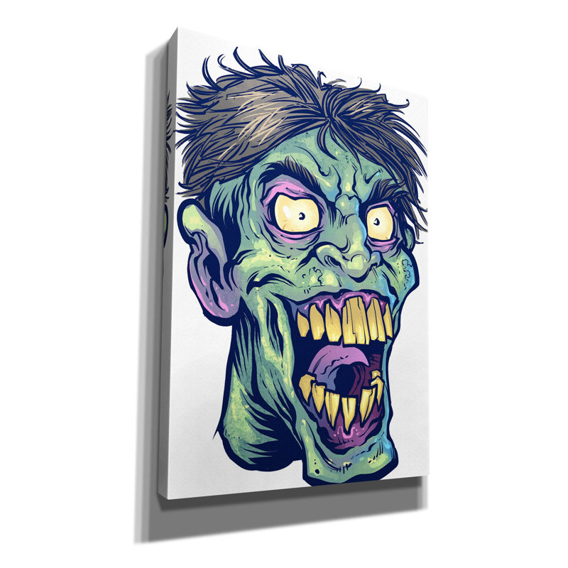 «Lassel Zombie Pattern Head 15», reproduction sur toile, H 26 po x l 18 po x P 0,75 po