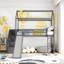 Lit mezzanine simple avec deux tiroirs et glissade, lit maison avec glissade-294720875
