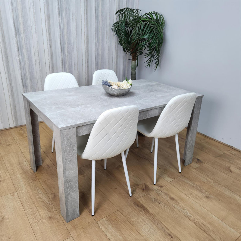 Marniqua 4 - Person Dining Set, White