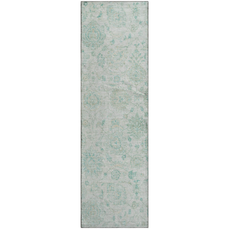 Premium Machine Washable Mayfield AMF1833 Damask Rug, Runner 2'3" x 7'6"