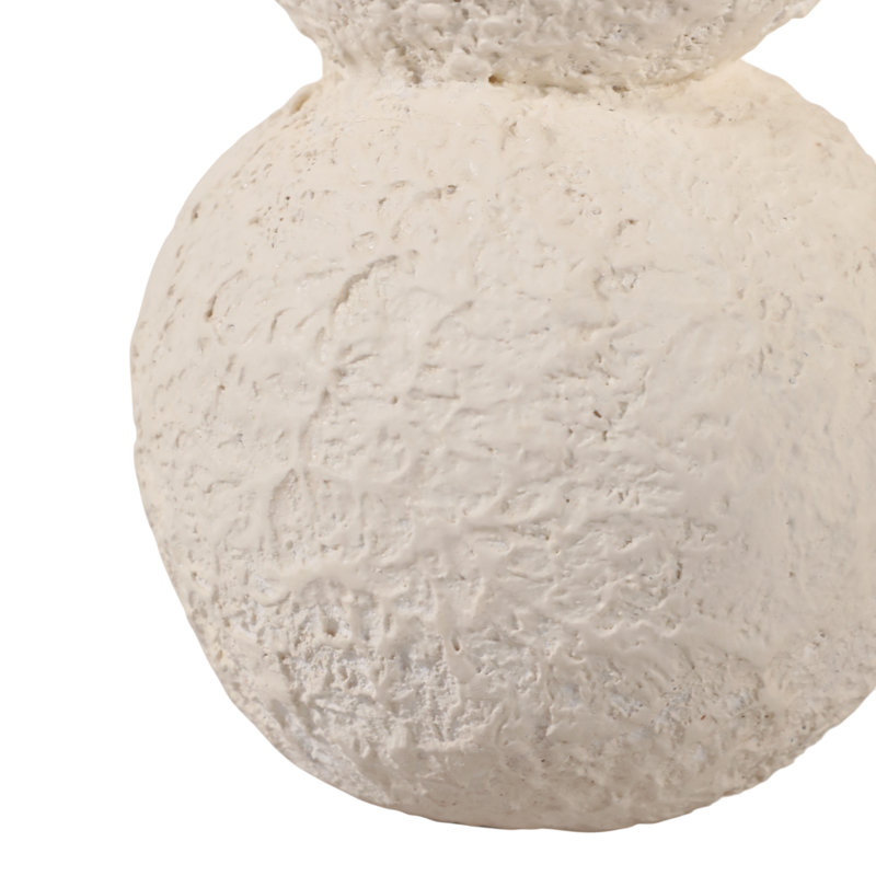 Vase en terre cuite sculpté abstrait à découpes pour salon, 13" H x 9.5" W x 4.5" D