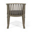 Ensemble de 2 chaises d'extérieur en bois avec coussins, gris foncé, finition grise