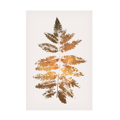 Reproduction de feuille de chêne sur toile par Kubistika