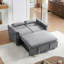 Canapé-lit en tissu gris avec fonction réglable et coulissante pour lit, lit 2 places, velours