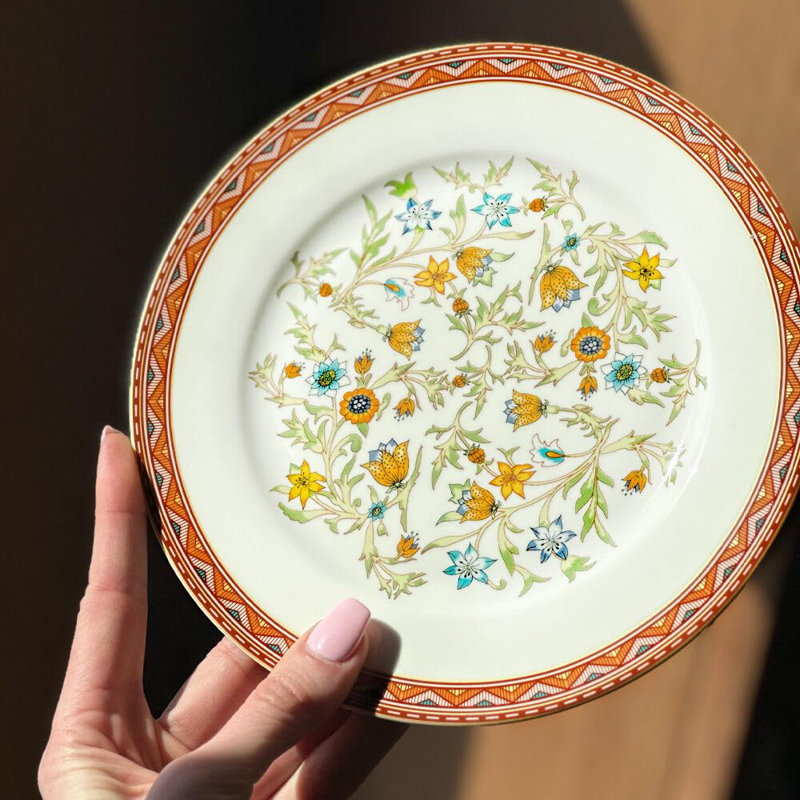 Assiette à dessert en porcelaine tendre Victoria des États-Unis J-229564 Victoria Bella, lot de 4