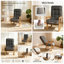 Fauteuil lounge moderne réglable avec réglage de l'angle lombaire sur trois niveaux et de la hauteur d'assise