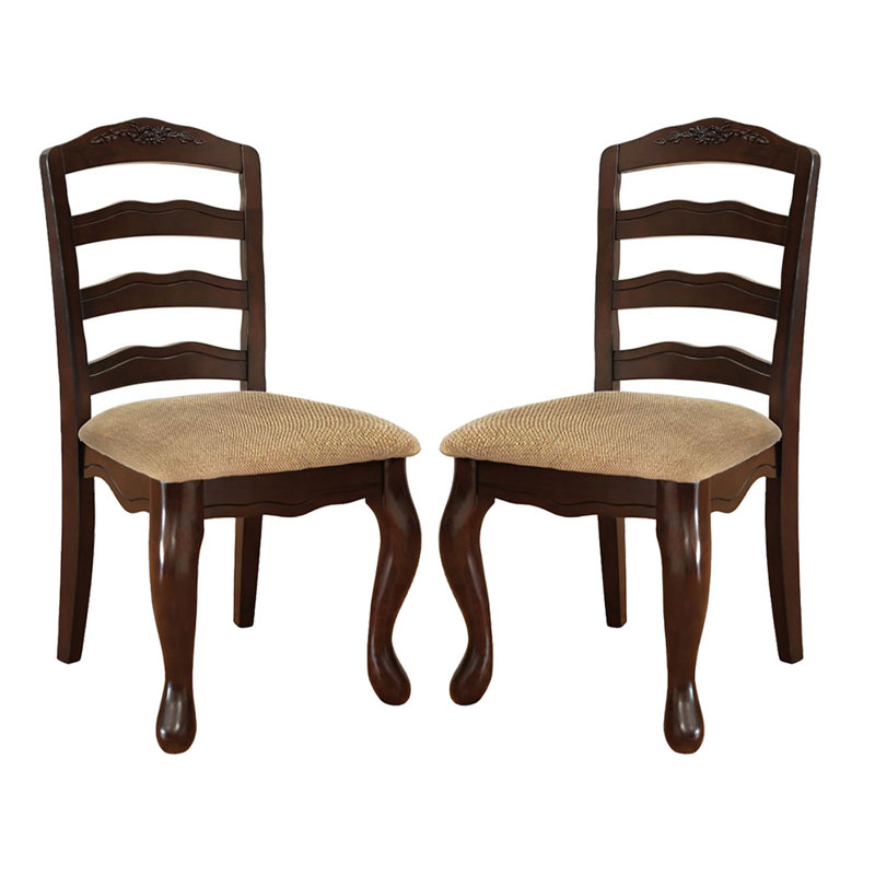 Ensemble de 2 chaises de salle à manger rembourrées en tissu