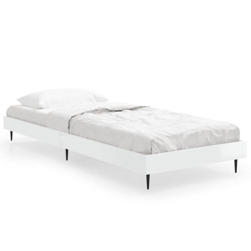 Loginov Bed Frame, White, 90 x 200cm