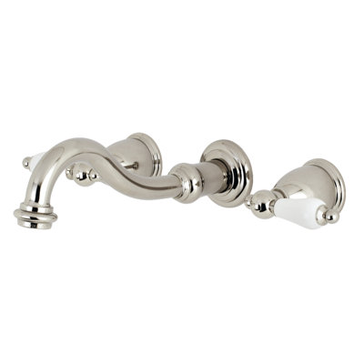 Kingston Brass Vintage Two-Handle 3-Hole Wall Mount Bathroom Faucet