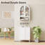 Armoire de salle de bain murale, armoire à pharmacie moderne avec tablette en bois réglable-619522925