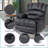 Recliners, Large Manual Recliner Chair for Living Room | Grey | Fabric-1446830813