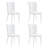 Rectangle Marble Top Double Pedestal Dining Table Set-1080282300