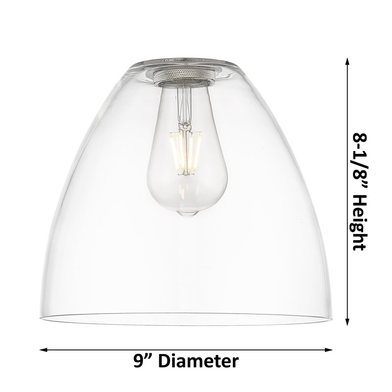 Kehlani - Luminaire suspendu 1 tige Bristol, Laiton brossé, H 38,75 po x l 9 po x P 9 po