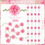 4PCS Tissue Paper Pom Pom Garlands, Paper Flowers Decorations for Wall, Birthday, Baby Shower, Wedding Engagement, Bridal Shower, Spring Summer Party Decorations-506867375-506867362