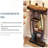 41.3" Industrial Console Table, 4-Tier Rustic Brown Sofa Table With Unique Circle Metal Frame & Storage Shelves, Narrow Entryway Accent Table For Living Room, Hallway, Foyer-511172730