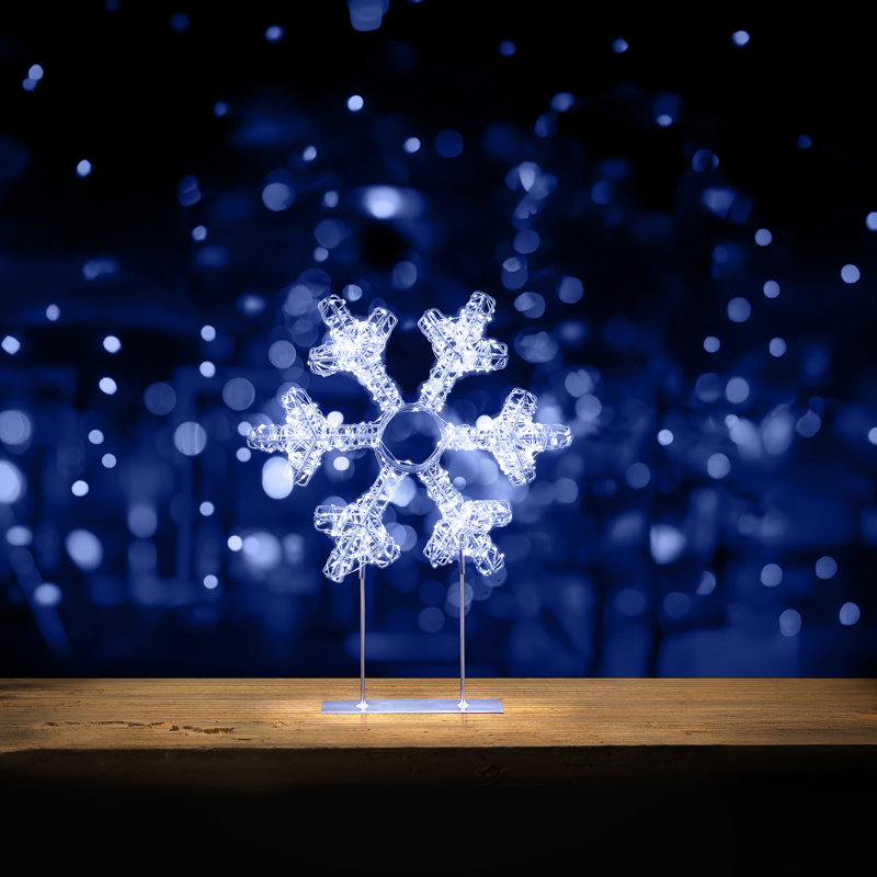 Twinkling Silver Table Top Snowflake
