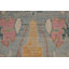 Tapis de couloir unique en laine noué à la main 3 pi 3 po x 11 pi 8 po Oushak gris / brun / jaune