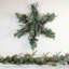 Couronne de Noël en forme de flocon de neige artificiel 32 po