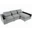 Canapé modulaire en L avec coussins de dossier amovibles et 3 coussins-2041175435