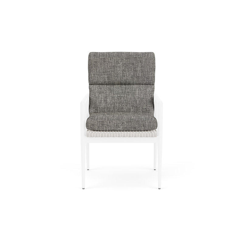 Cascade Outdoor Dining Armchair, Black Sand, White