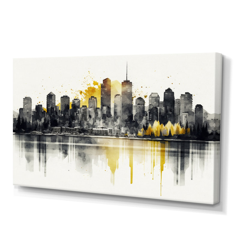Vancouver par Lakeside I - reproduction sur toile, L 20 po x H 12 po, Toile tendue