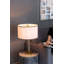 Lampe de table 16 x 16 x 24 po or et blanc avec cylindre en verre et base piédestal (assemblage de l'abat-jour requis)